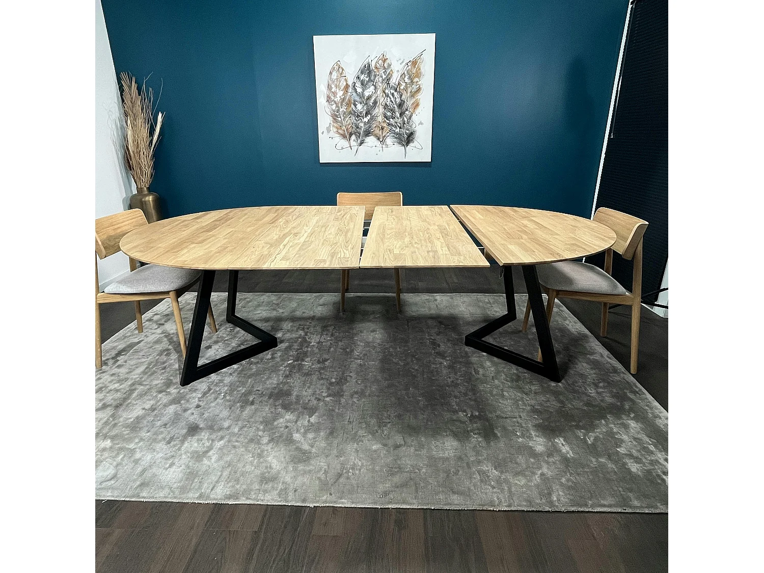 Rallonges pour table extensible en chêne huilé 140-340 cm (lot de 2) COLOGNE