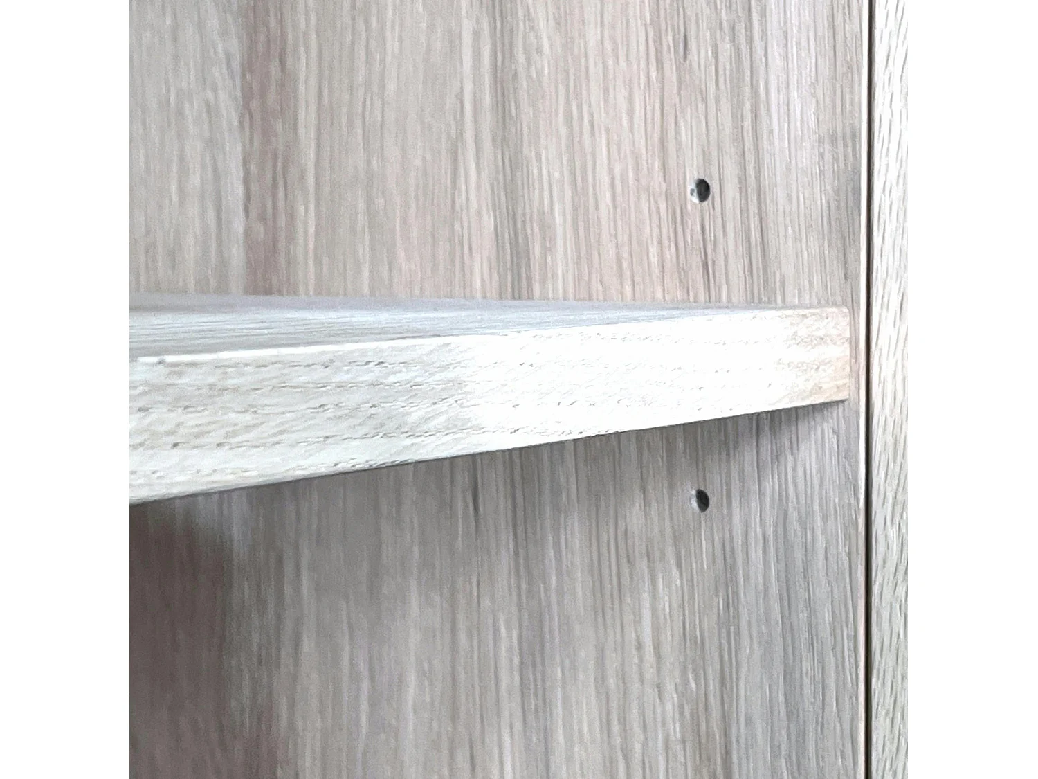 Bibliothèque vitrine en bois de chêne blanc COLOGNE