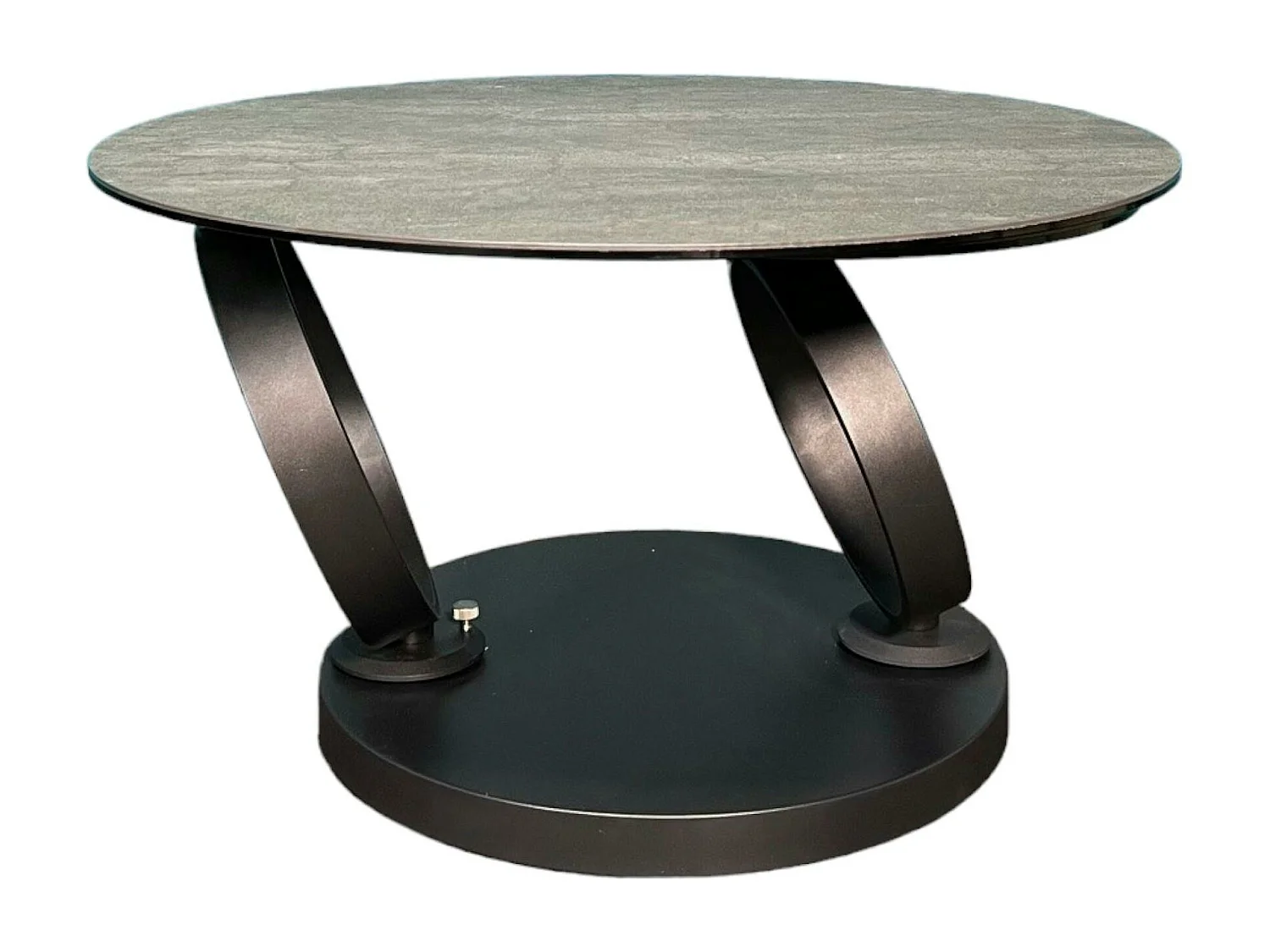 Table basse pivotante en céramique anthracite LOMBARDIE