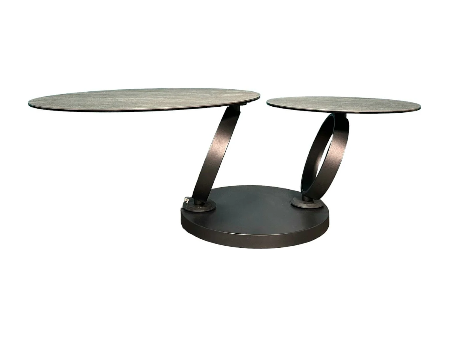 Table basse pivotante en céramique anthracite LOMBARDIE