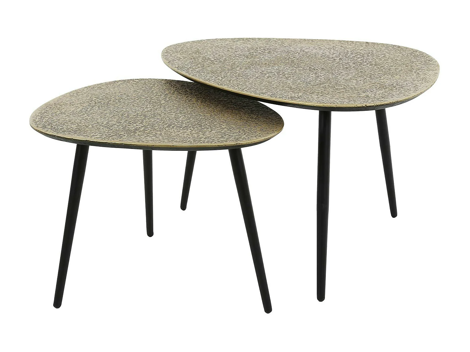 Table basse organique finition bronze ancien (lot de 2) RALF