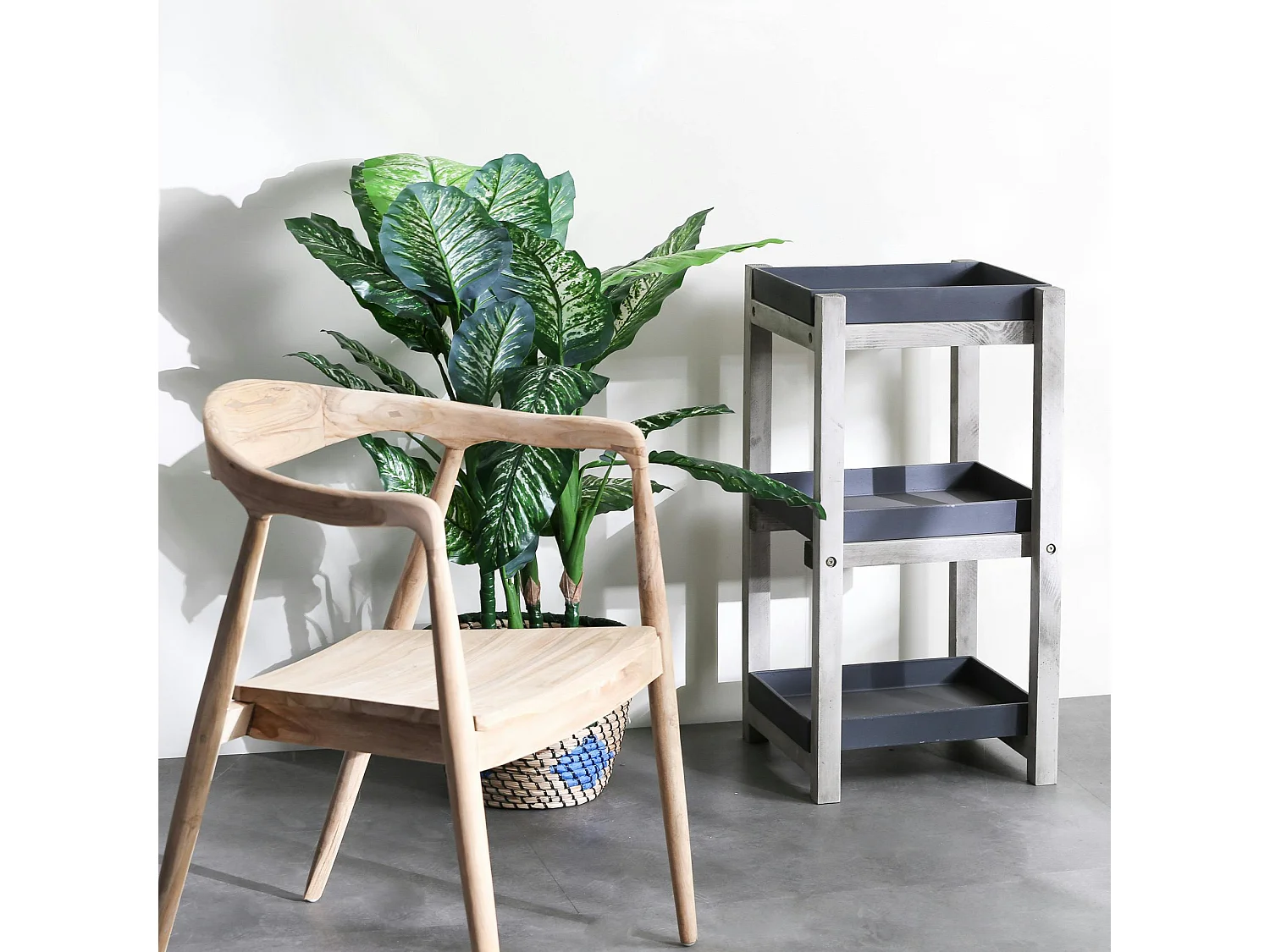 Etagère plante intérieur/extérieur gris foncé