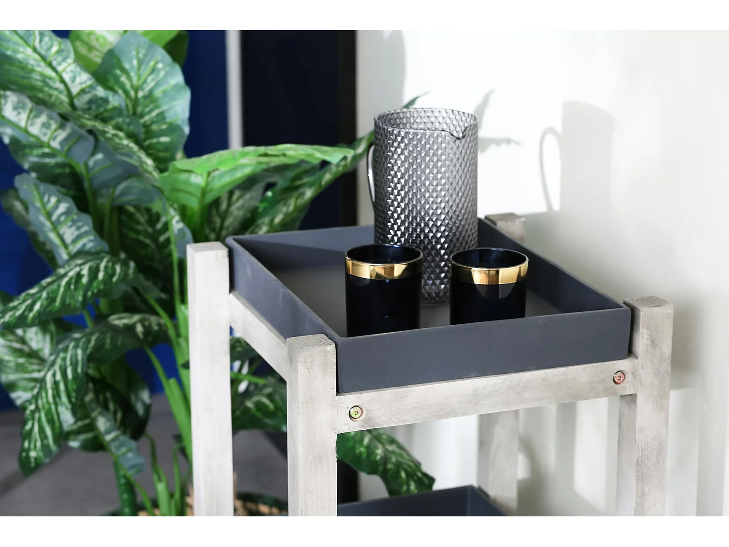 Etagère plante intérieur/extérieur gris foncé