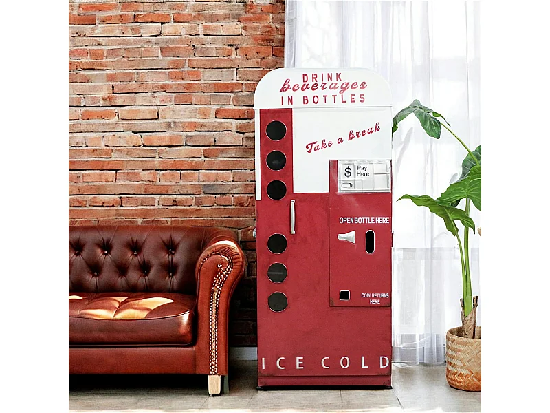 Meuble vintage distributeur boissons