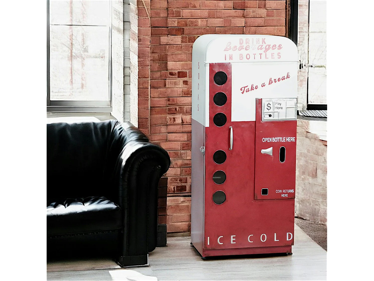 Meuble vintage distributeur boissons