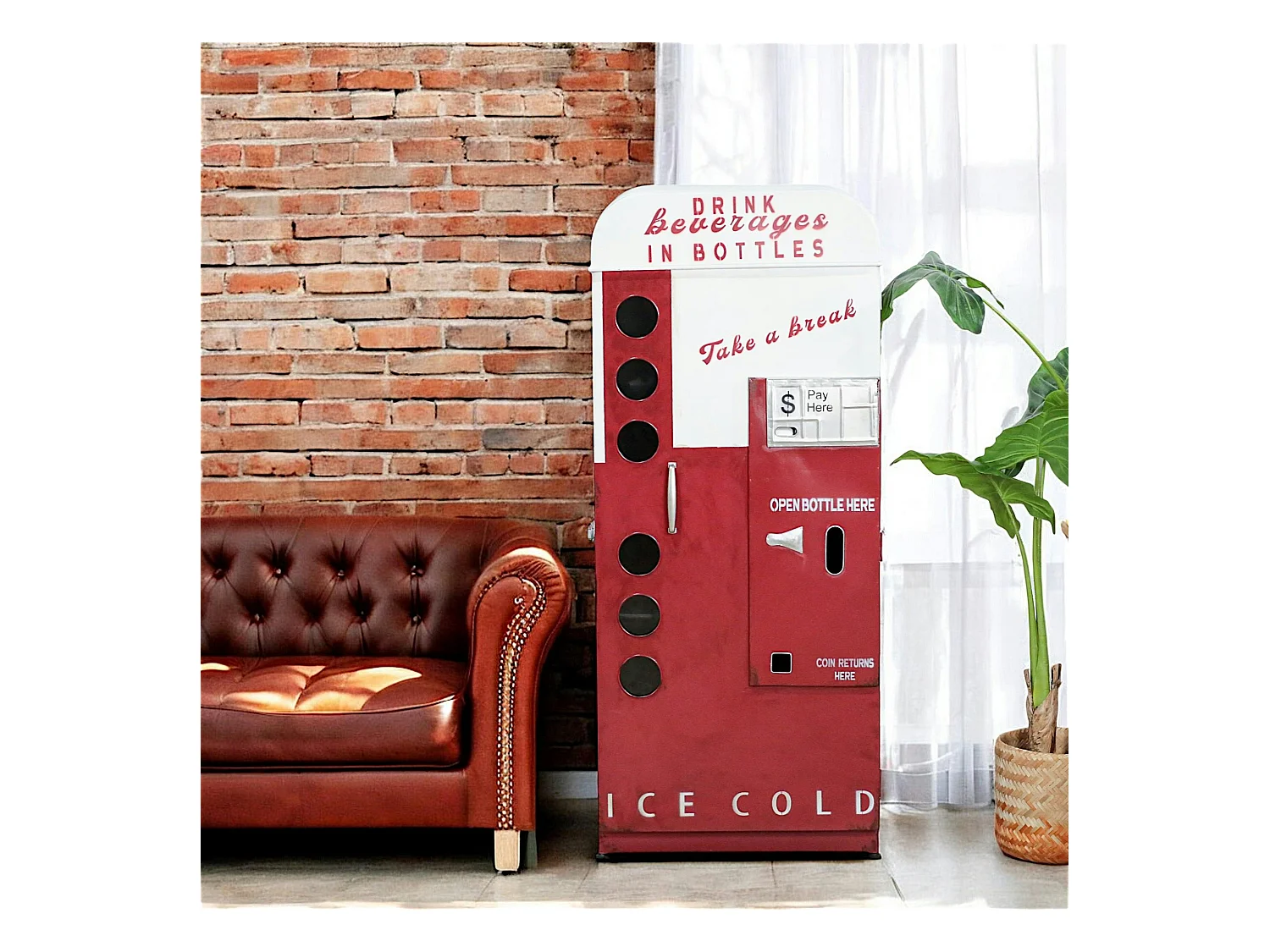 Meuble vintage distributeur boissons