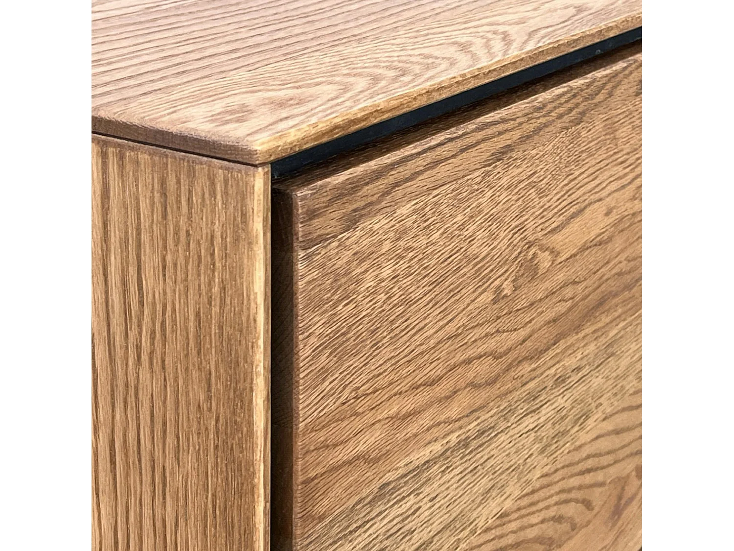 Meuble tv en bois de chêne brun et pieds obliques PALERME