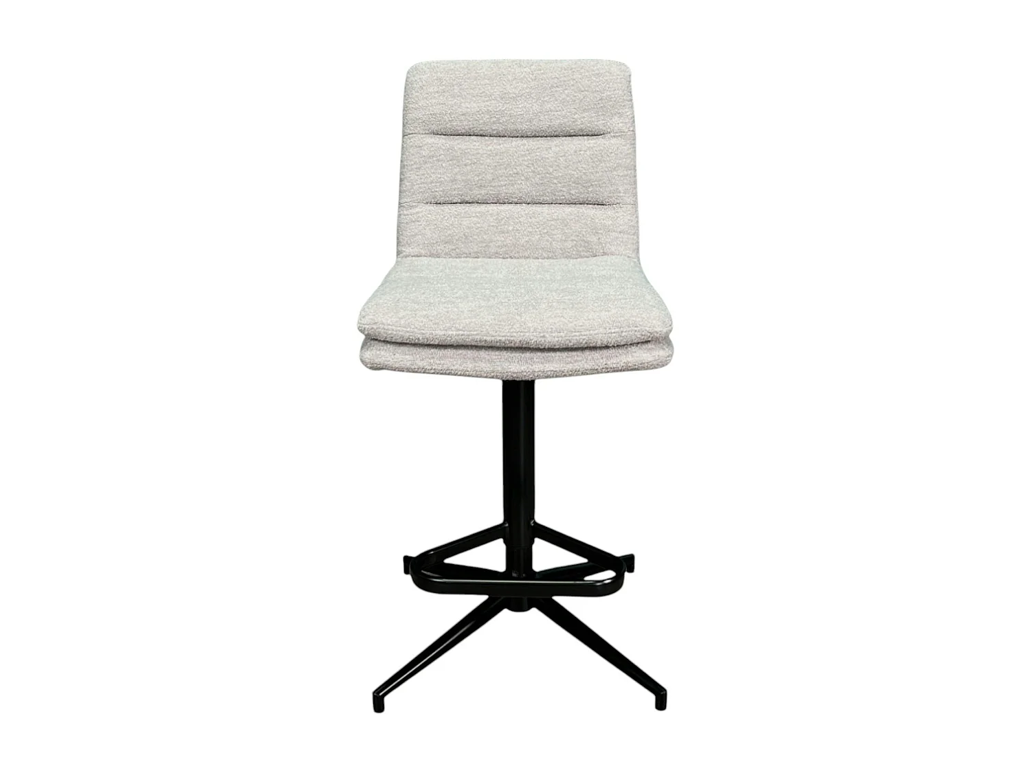 Chaise de bar tissu bouclettes sable réglable en hauteur (lot de 2) PALERME