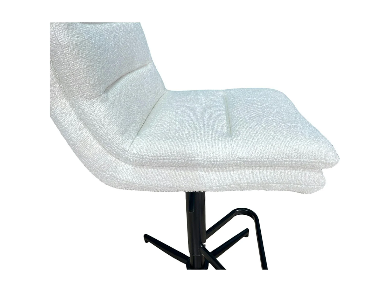 Chaise de bar en bouclettes blanches réglable en hauteur (lot de 2) PALERME