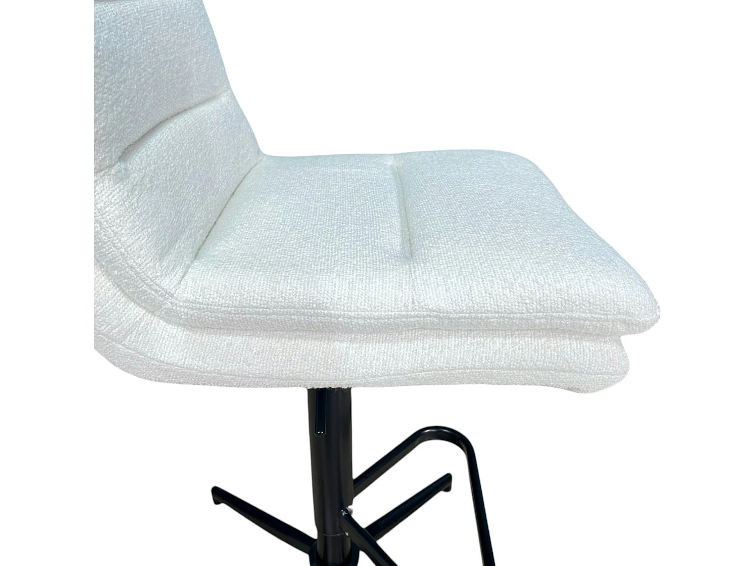 Chaise de bar en bouclettes blanches réglable en hauteur (lot de 2) PALERME