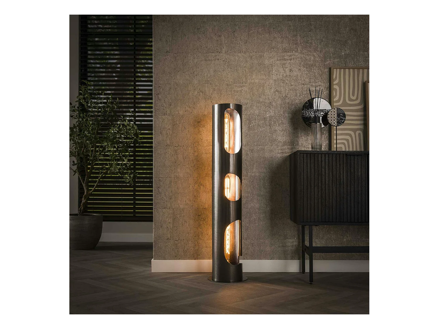 Lampadaire cylindrique ouvert H 111 cm RALF