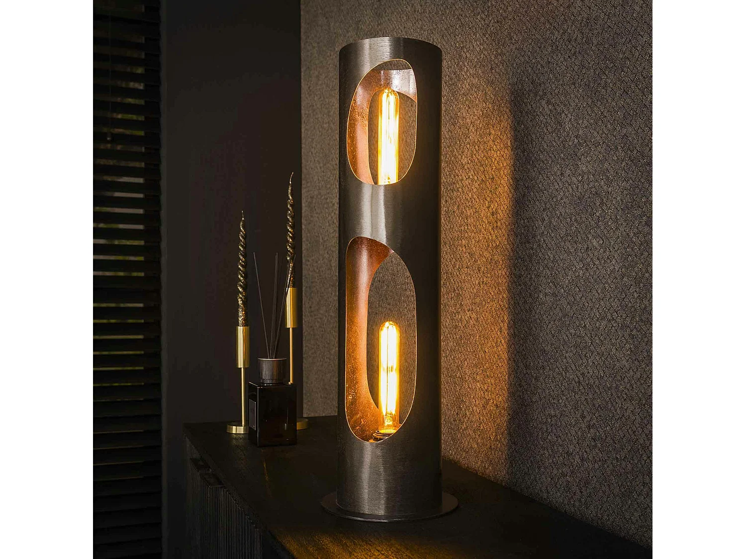 Lampadaire cylindrique ouvert H 71 cm RALF