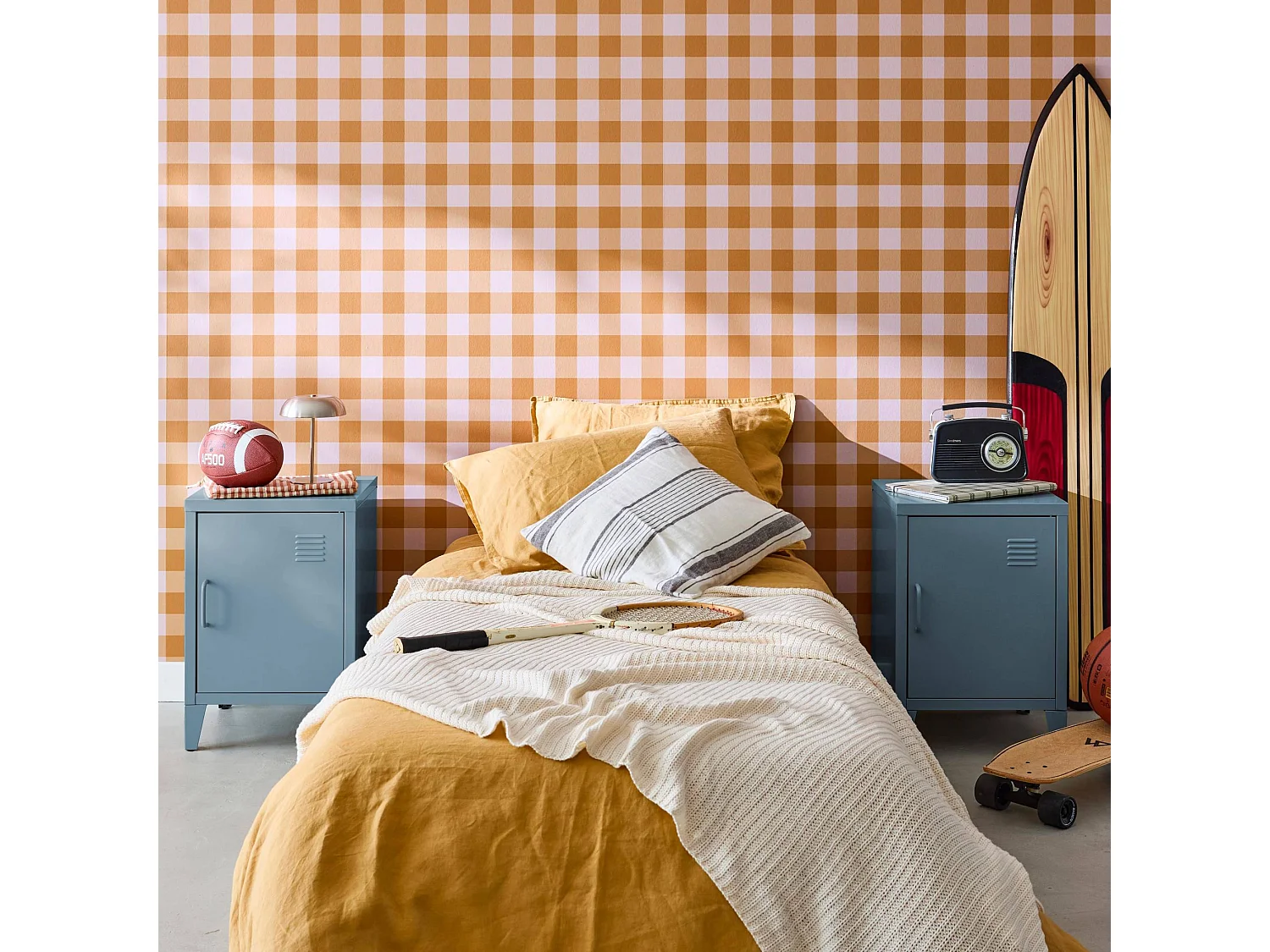 Lot de 2 tables de chevet en acier 1 porte. Bleu pétrole. casier. L 38 x P 38 x H 55.7 cm