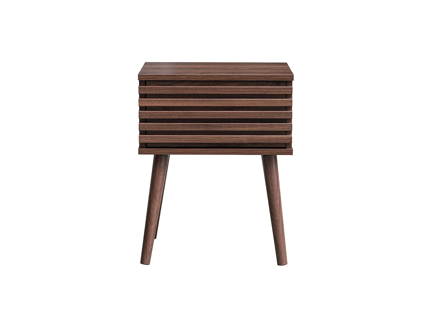 Mesita de noche estilo escandinavo efecto madera, set de 2 nogal