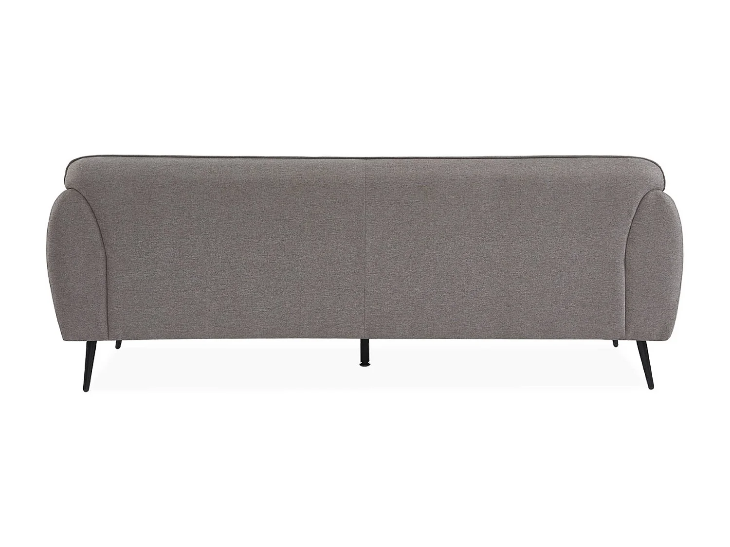 Canapé 3 places tissu gris clair et pieds métal noir