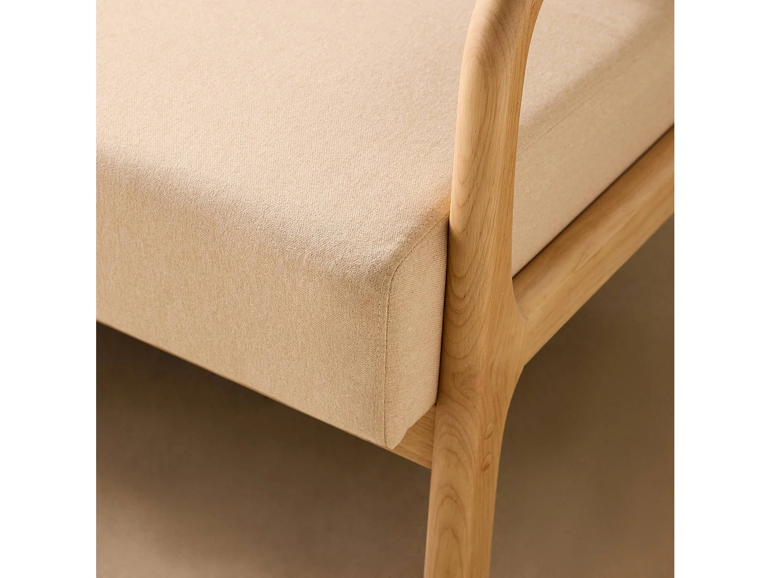 Canapé 2 places en tissu beige