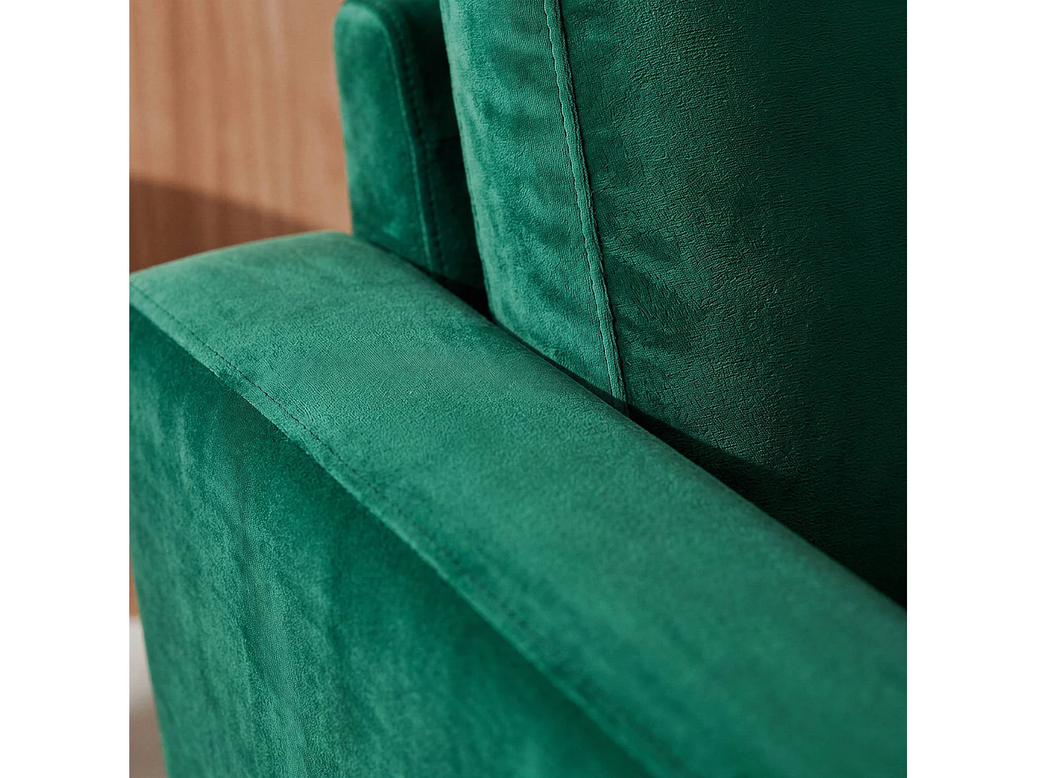 Canapé 2 places en velours vert BJORN