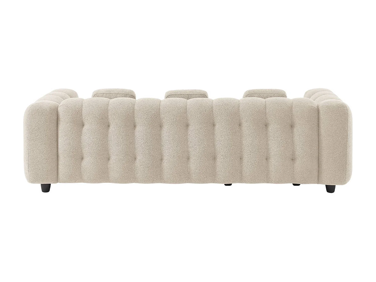 Sofá esquinero reversible con rizo texturado beige