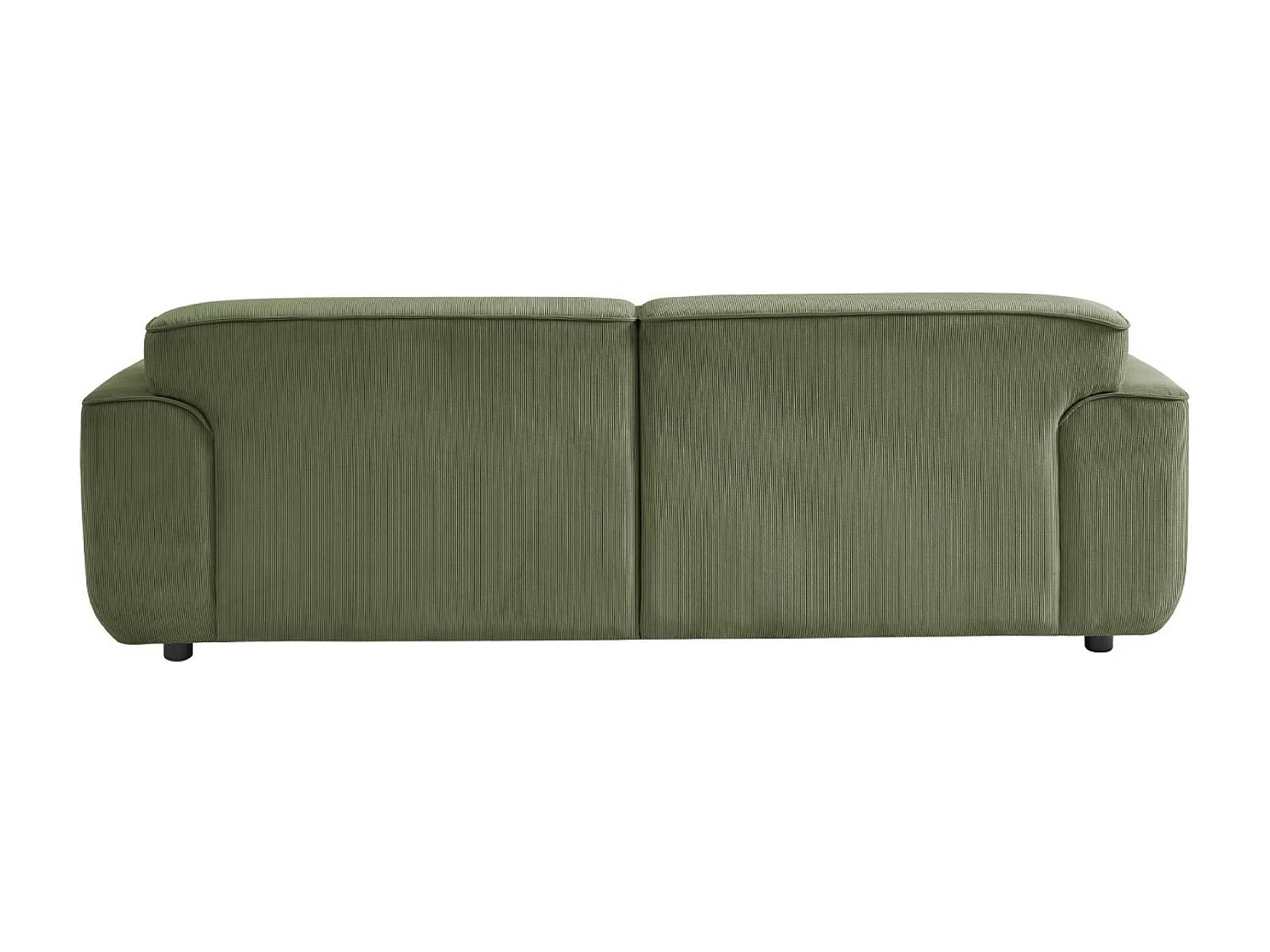 Sofá en terciopelo pana fina de 3 plazas verde