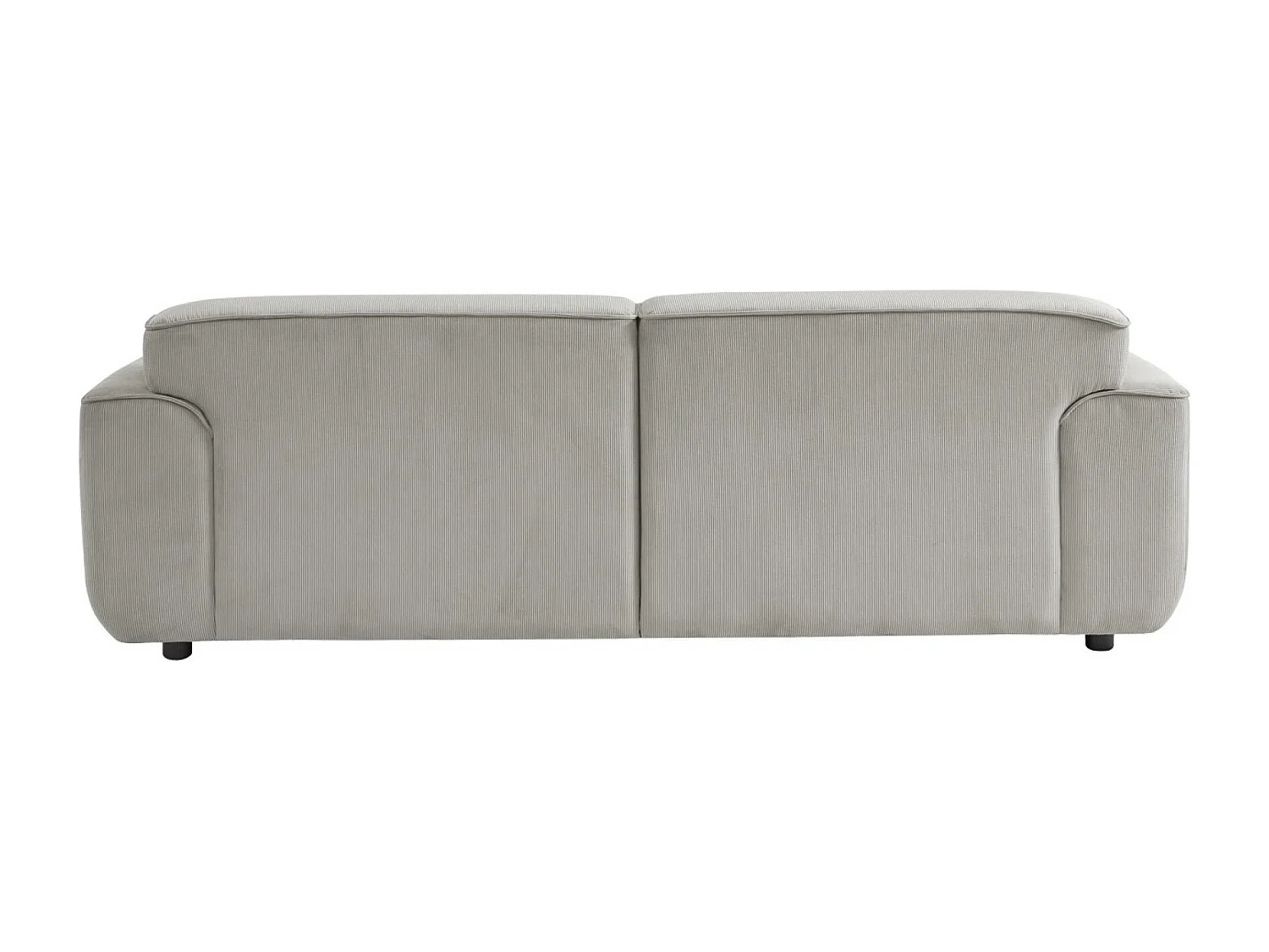 Divano a 3 posti in velluto a coste fini, grigio chiaro