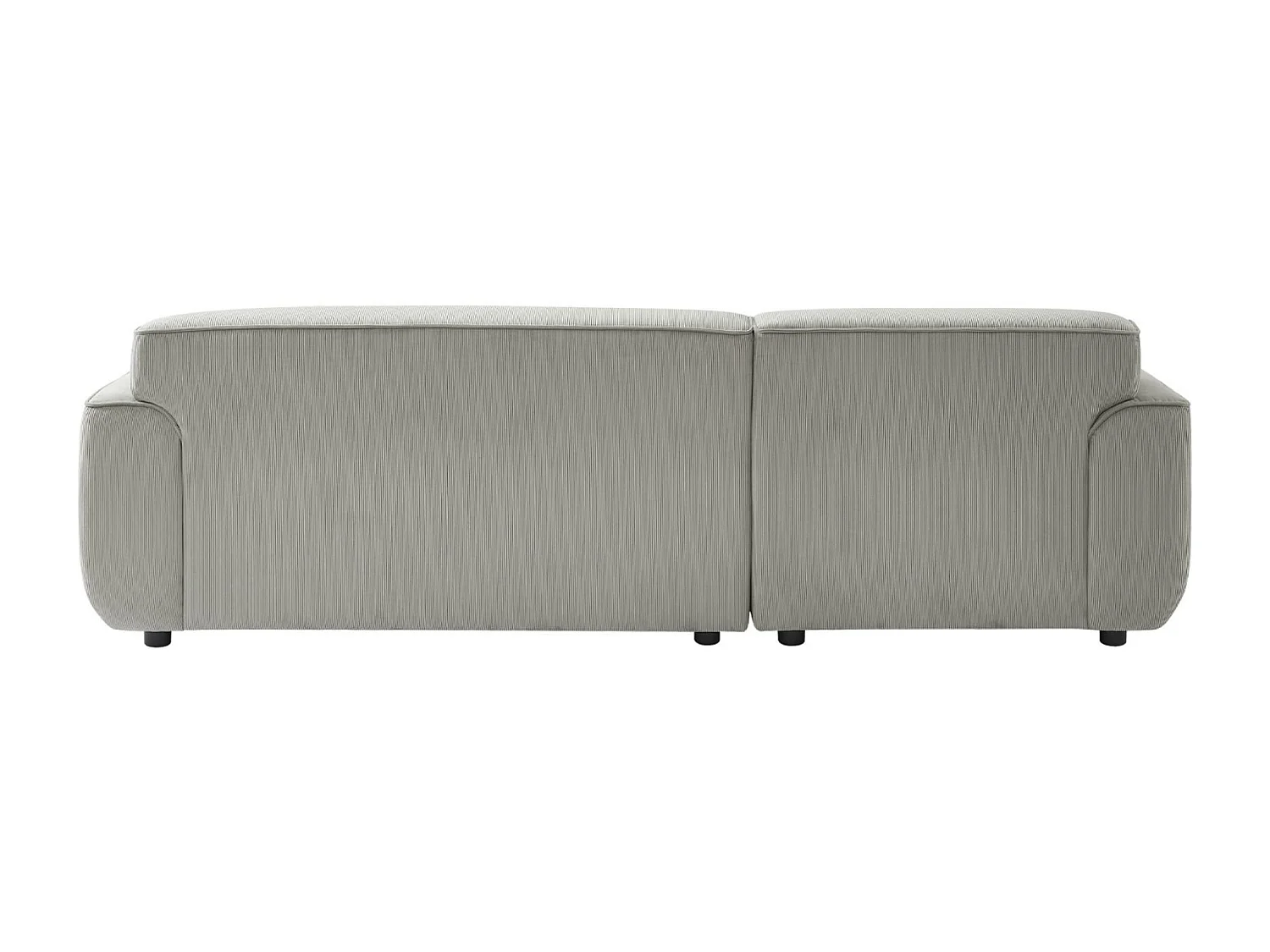 Sofá esquinero de pana de 2 a 3 plazas, esquina izquierda gris claro