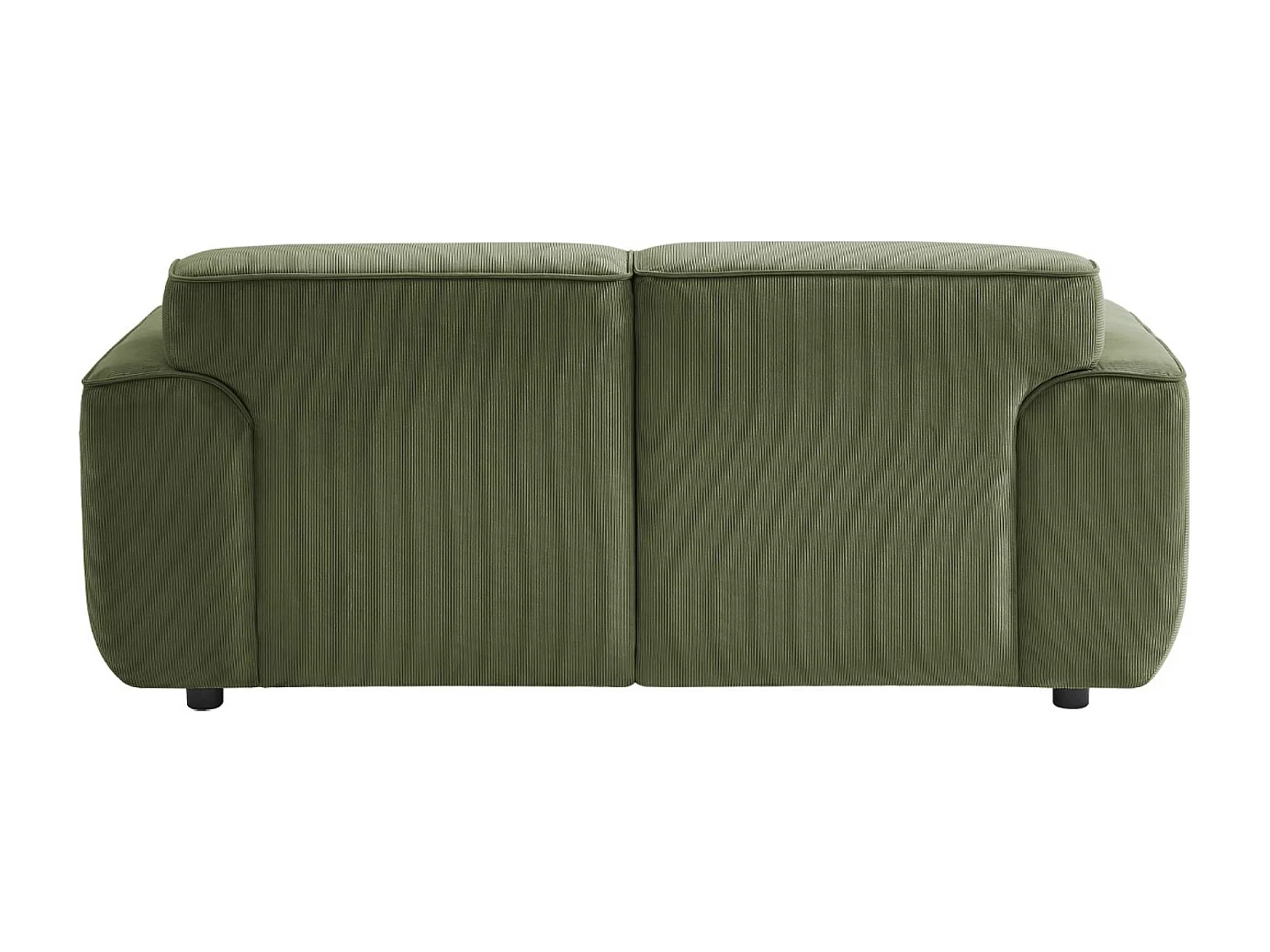 Sofá de pana de 2 plazas verde