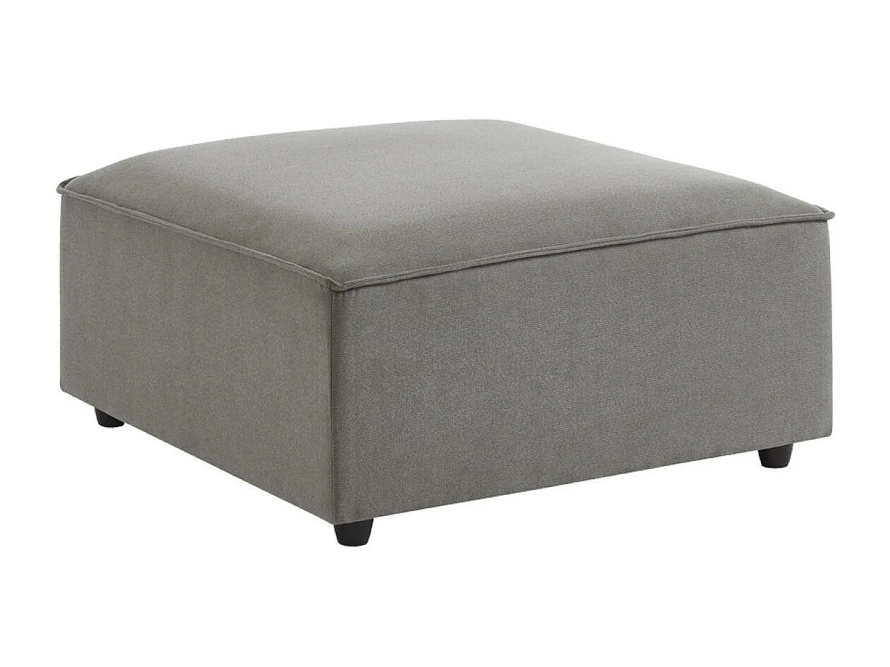 Pouf carré en tissu déperlant  gris clair - SENSE L 91 x l 91 x H44cm