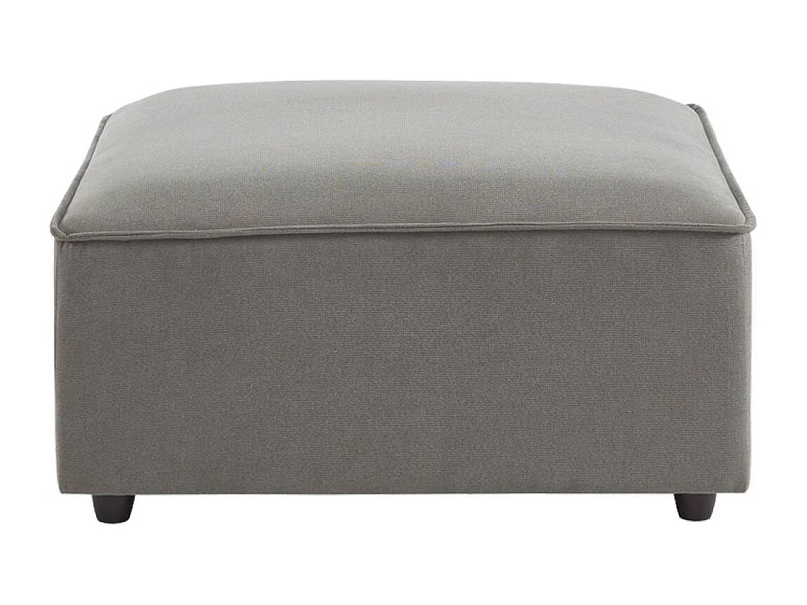 Pouf carré en tissu déperlant  gris clair - SENSE L 91 x l 91 x H44cm