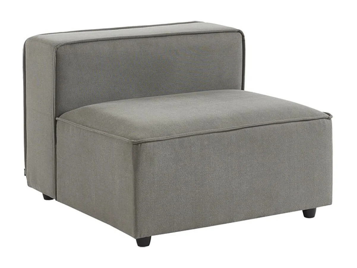 Sillón con asiento, módulo para sofá modular gris claro