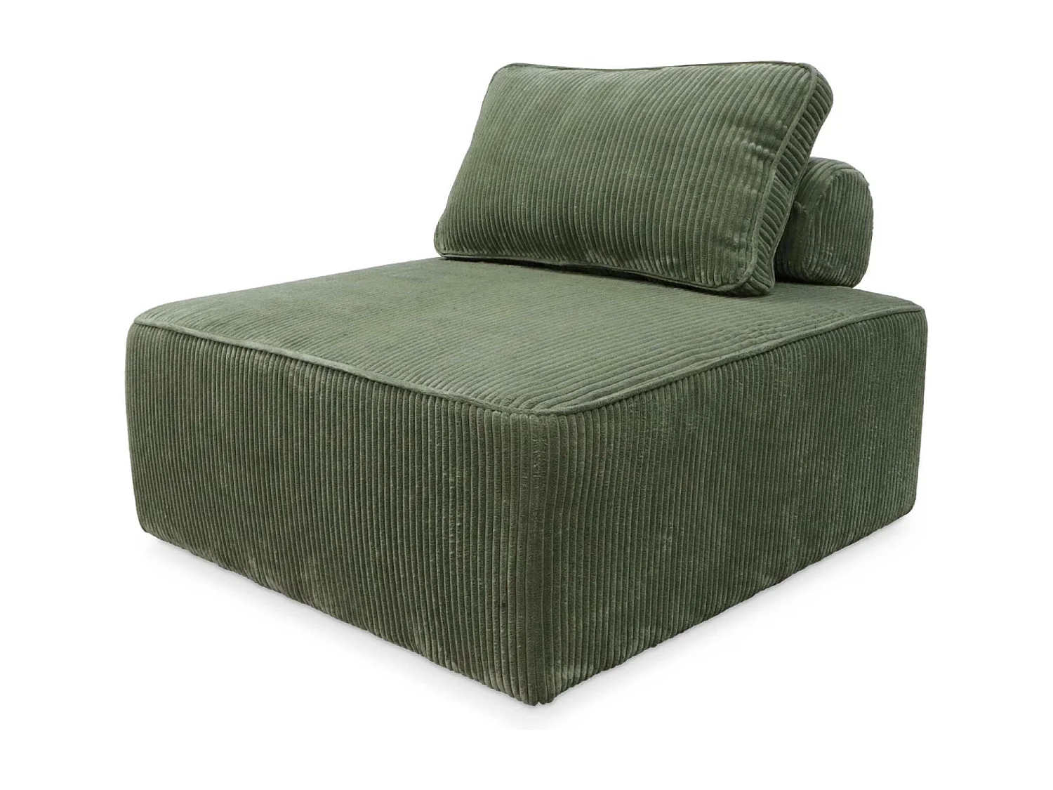 Poltrona per divano modulare, 1 posto, verde