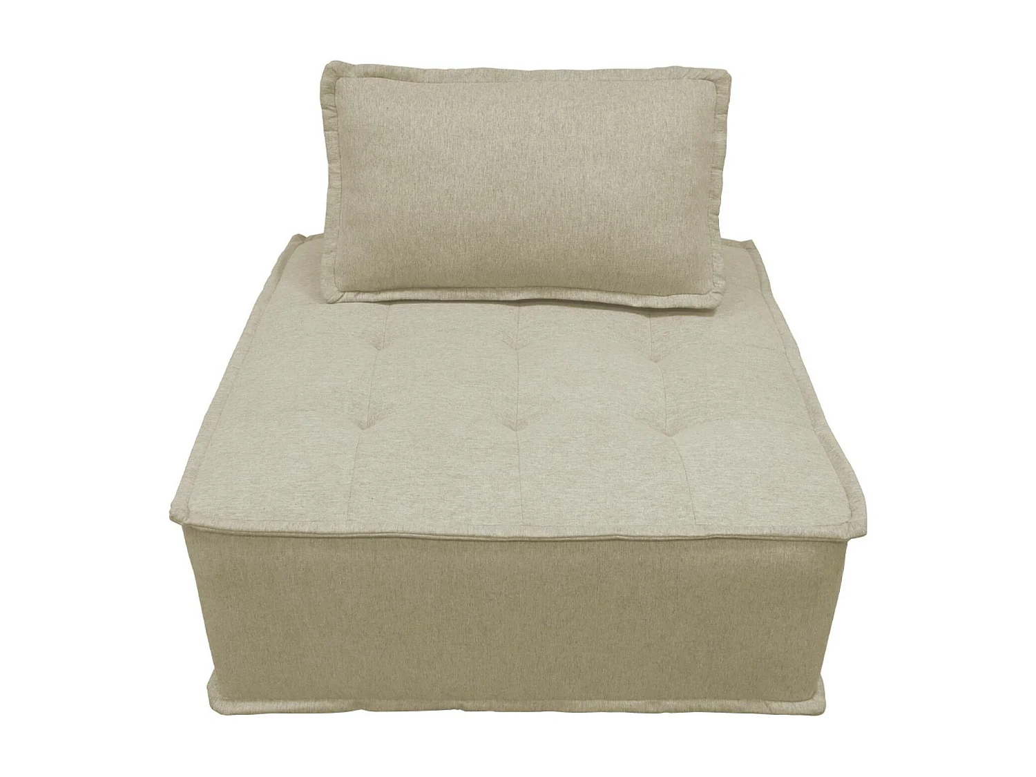 Módulo para sofá modular en tela lisa, 1 plaza beige