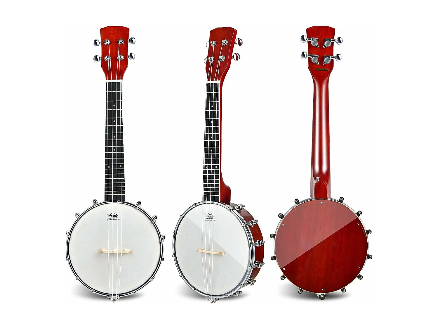 Banjo 4 cordes 24 pouces remo peau, 61,5 x 120 x 7,3 cm