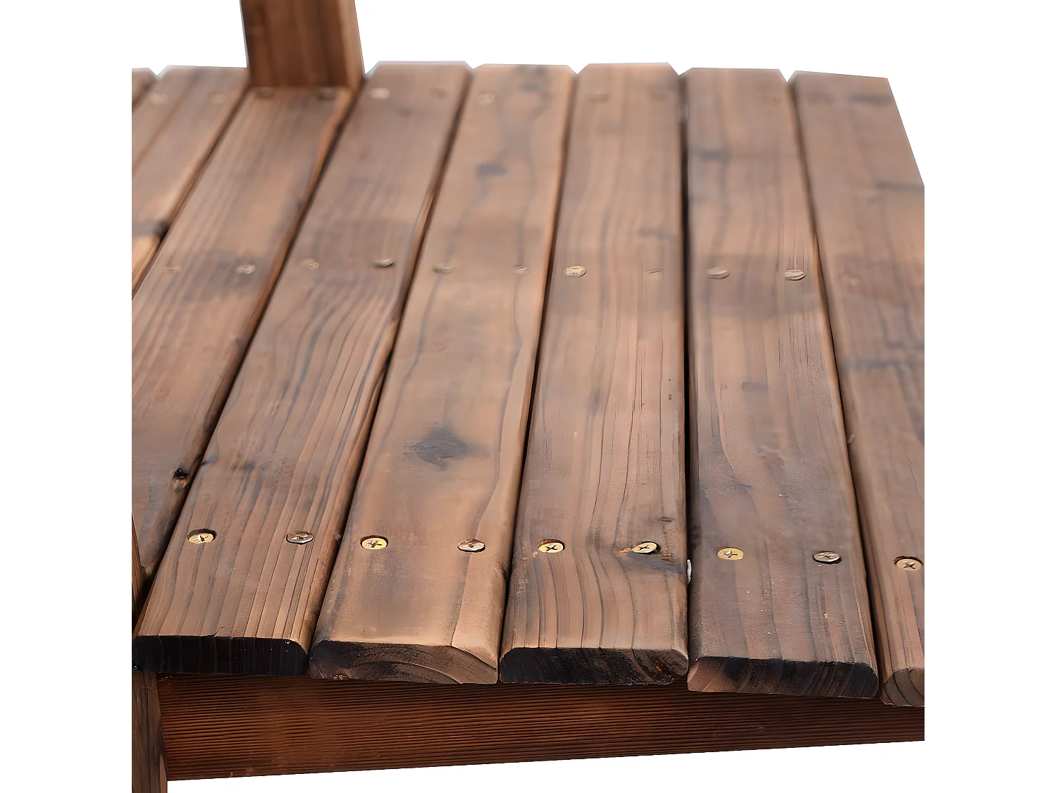 Pont de Jardin en Bois 150 x 67 x 55CM Pont d'Etang Pont de Bassin Pont en Bois Décoration Extérieure Chargé Environ 100KG