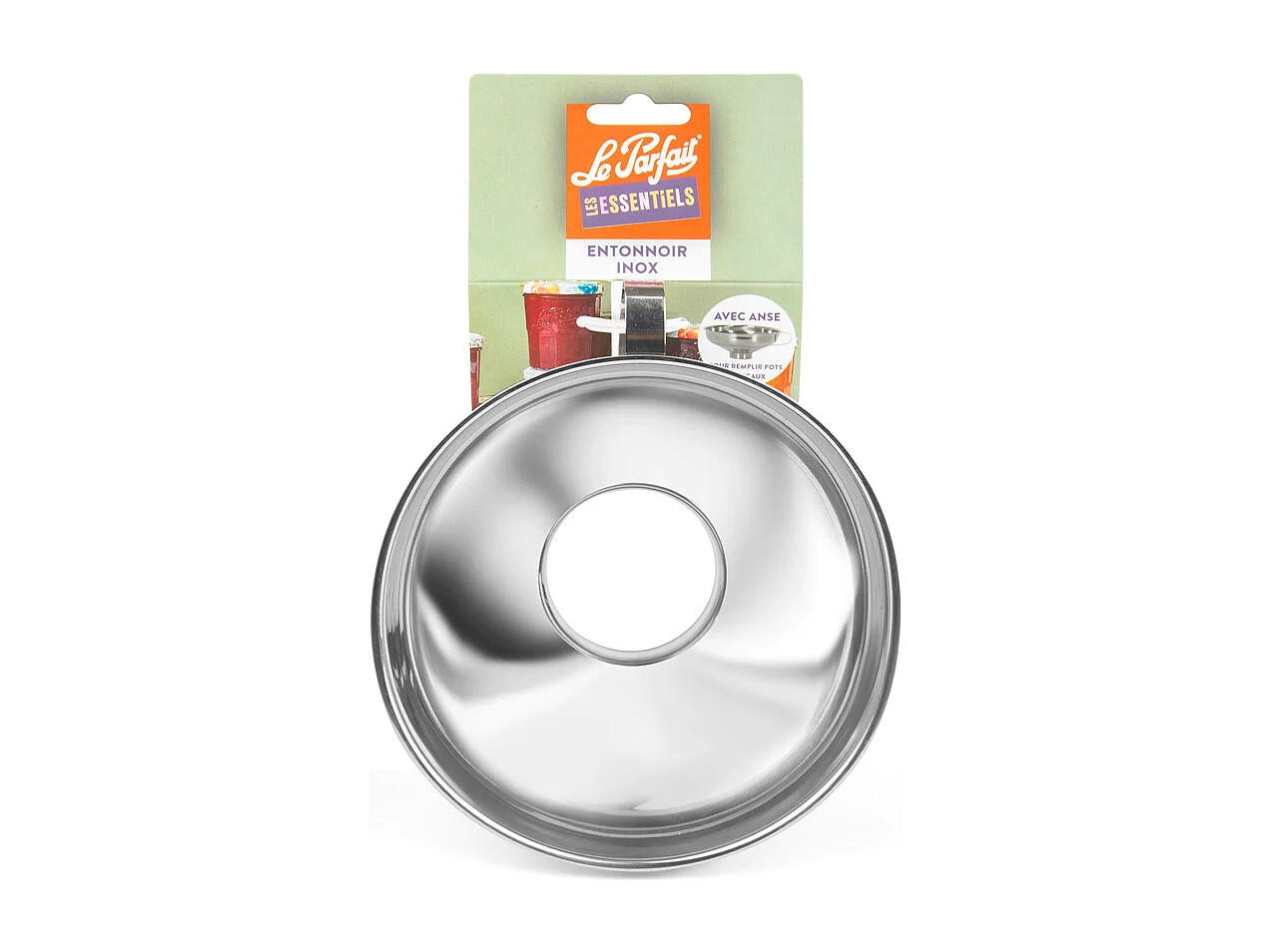 Entonnoir avec poignée en inox