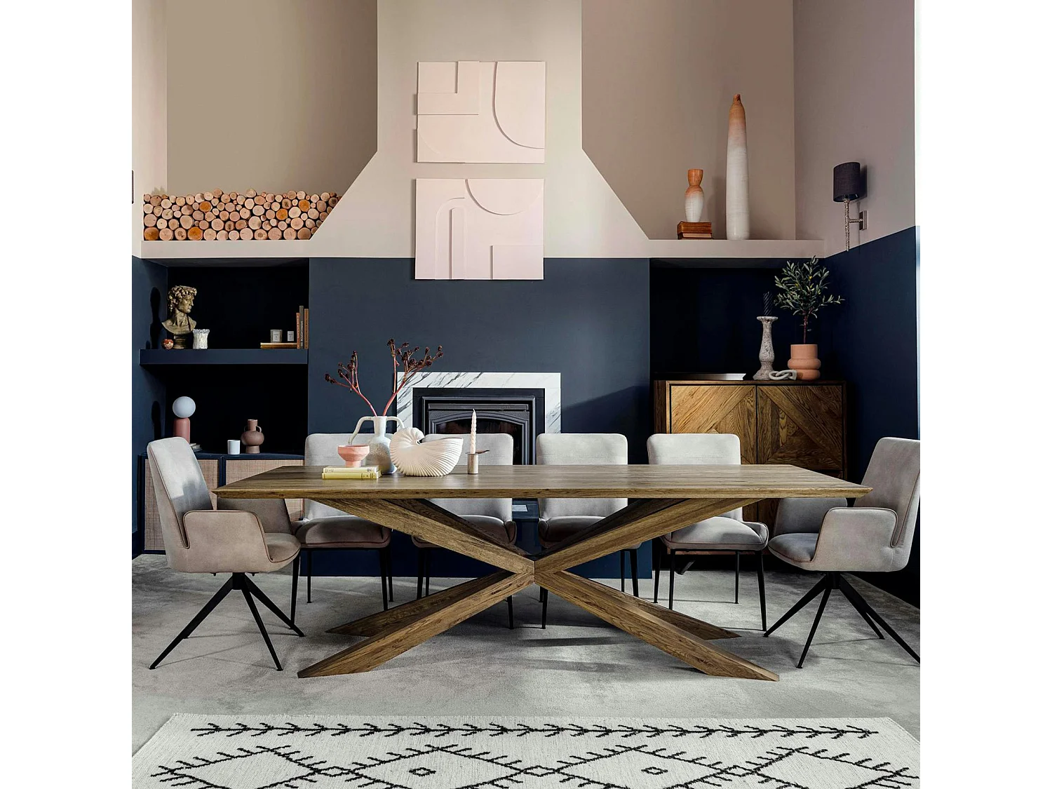 Table mikado en chêne 180 cm MANHATTAN