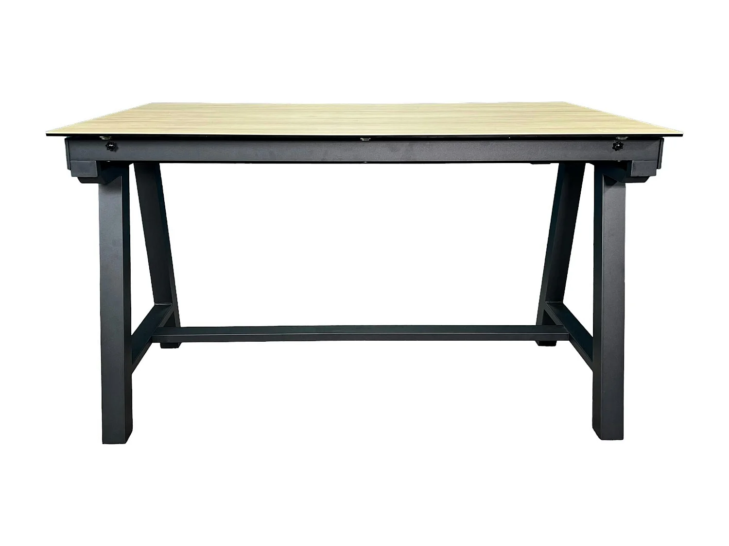 Table haute en céramique extensible effet bois 160-270 cm LOMBARDIE