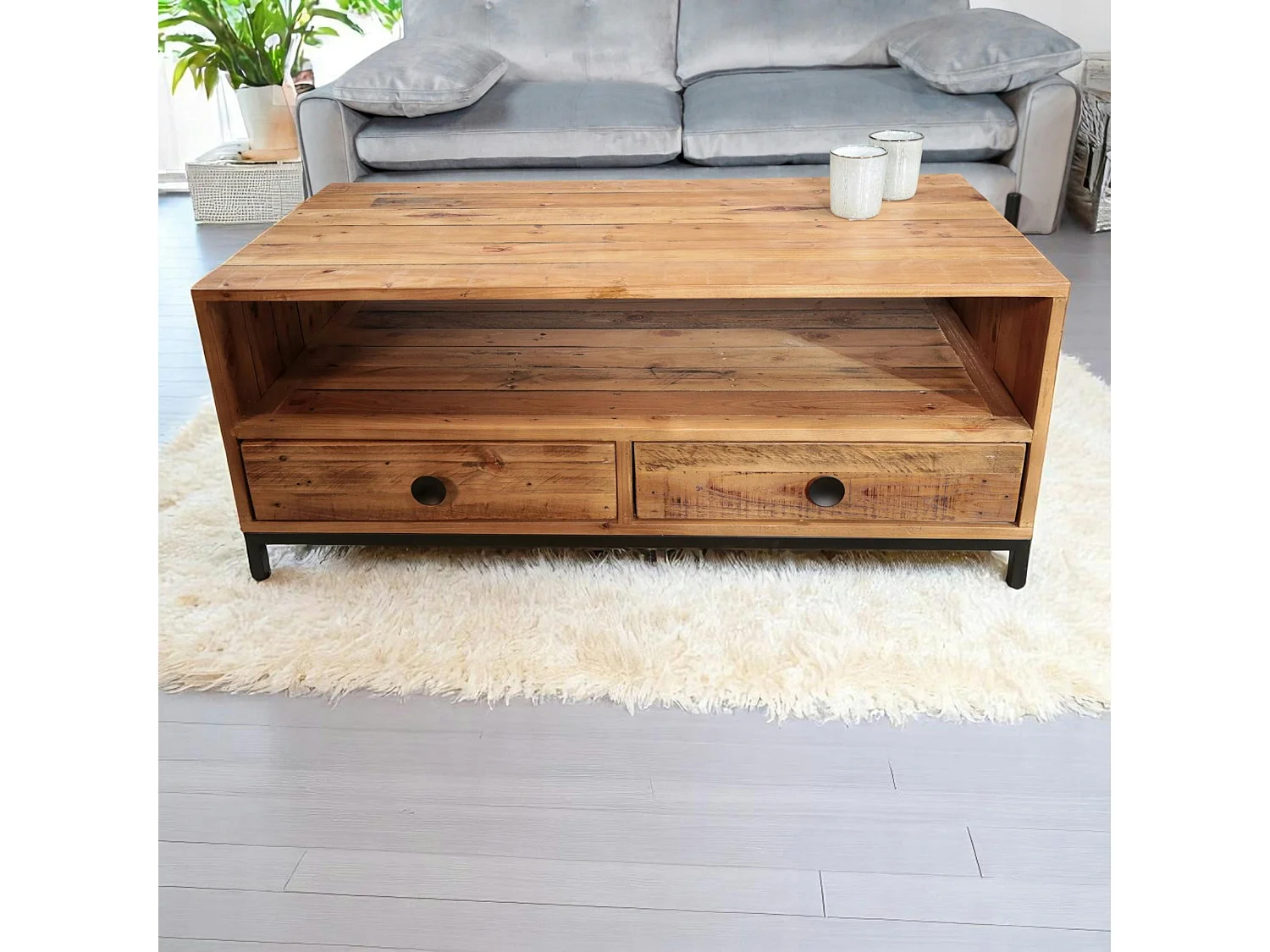 Table basse en bois recyclé CANBERRA