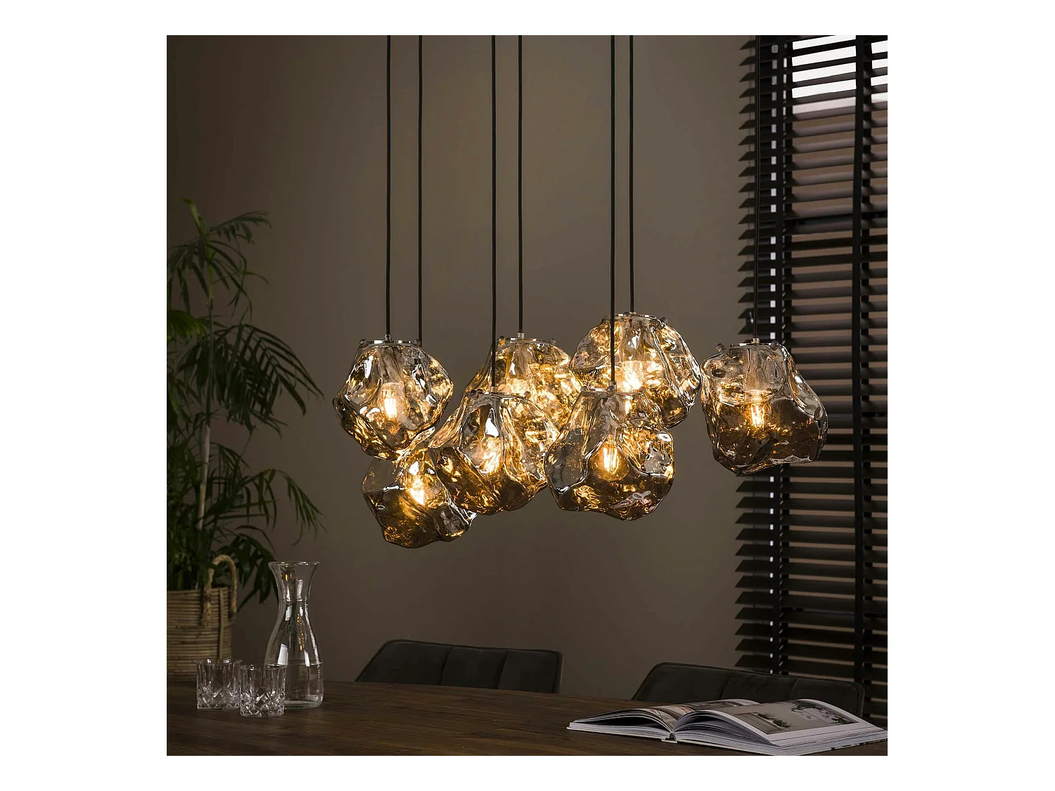 Suspension moderne 7 lampes NIAGARA