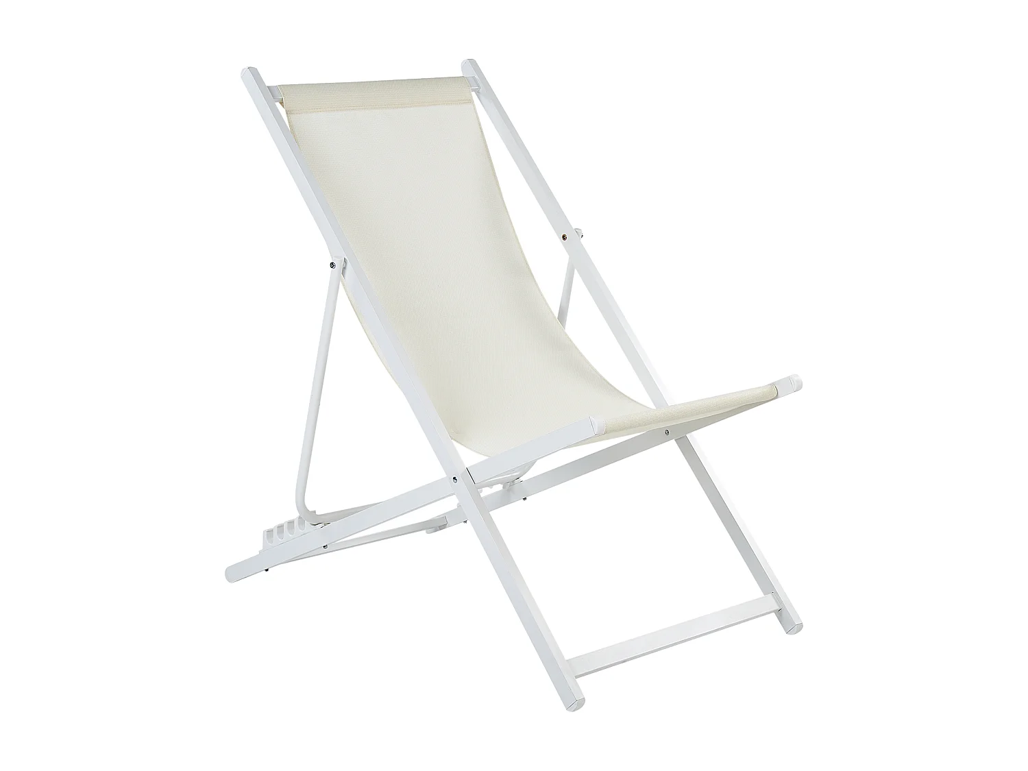 Cadeira de praia dobrável LOCRI II Metal Creme claro