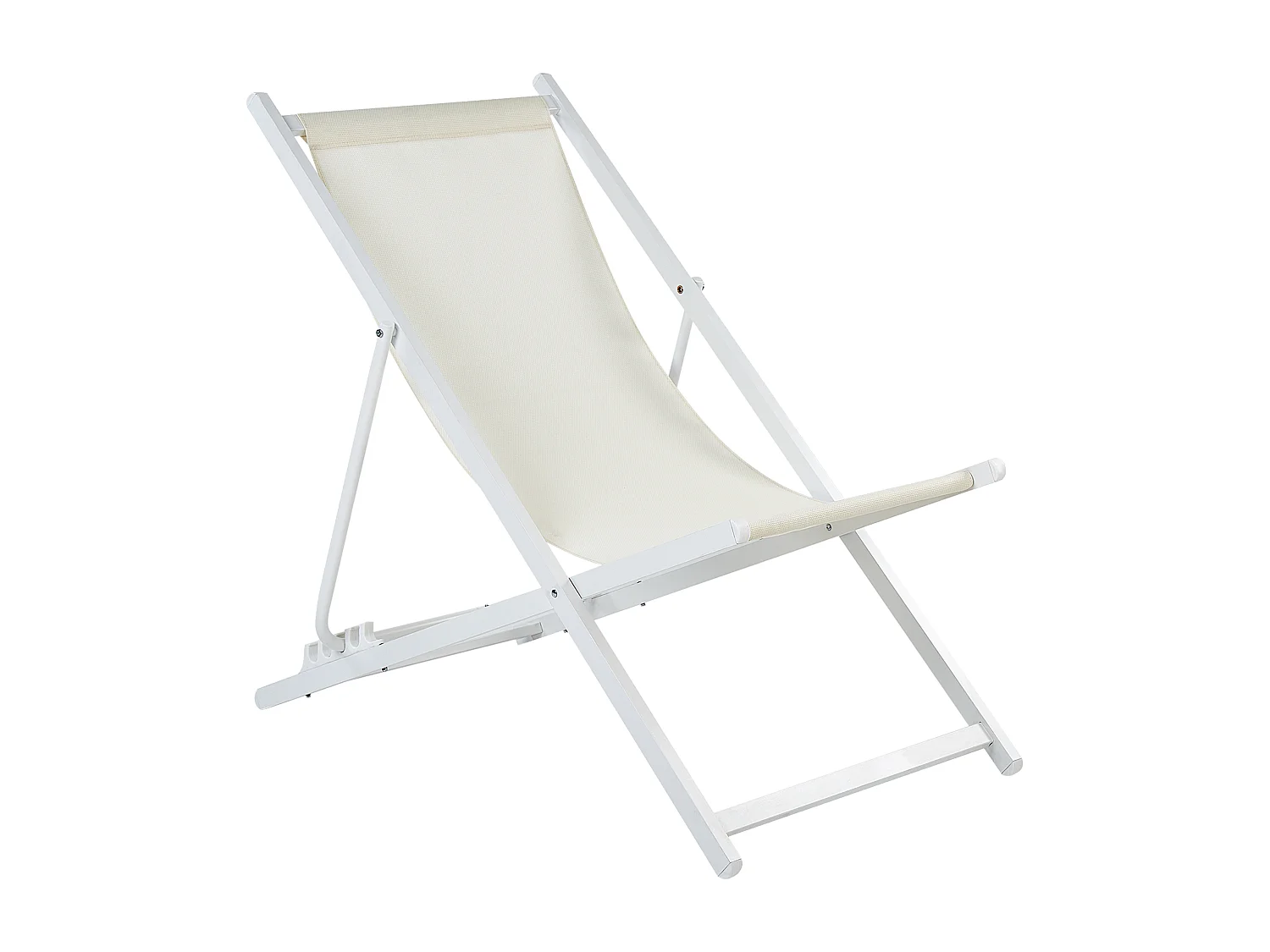 Sedia a sdraio pieghevole LOCRI II Metallo Beige chiaro