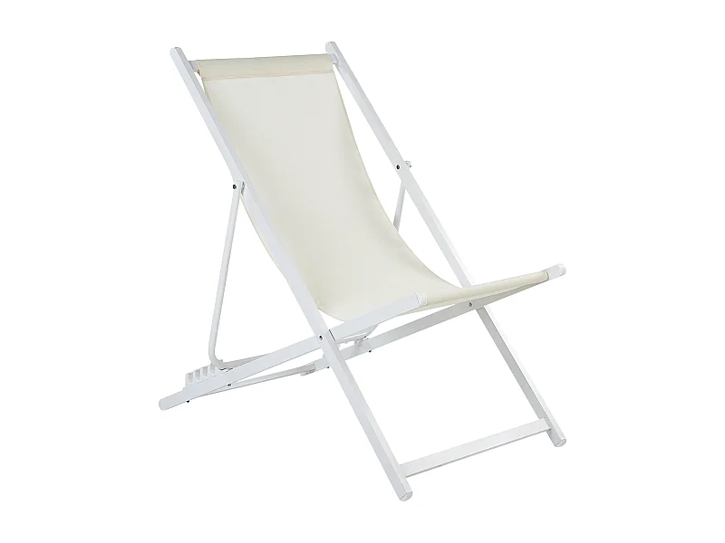 Sedia a sdraio pieghevole LOCRI II Metallo Beige chiaro