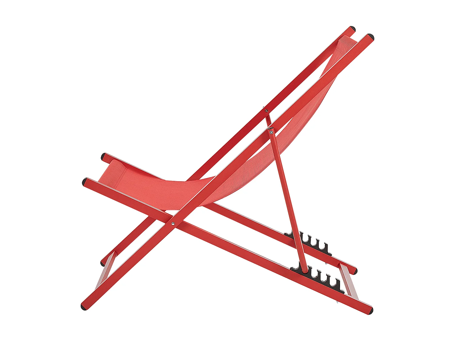 Klappbarer Liegestuhl LOCRI II Metall Rot