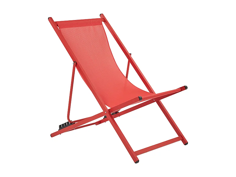 Sedia a sdraio pieghevole LOCRI II Metallo Rosso