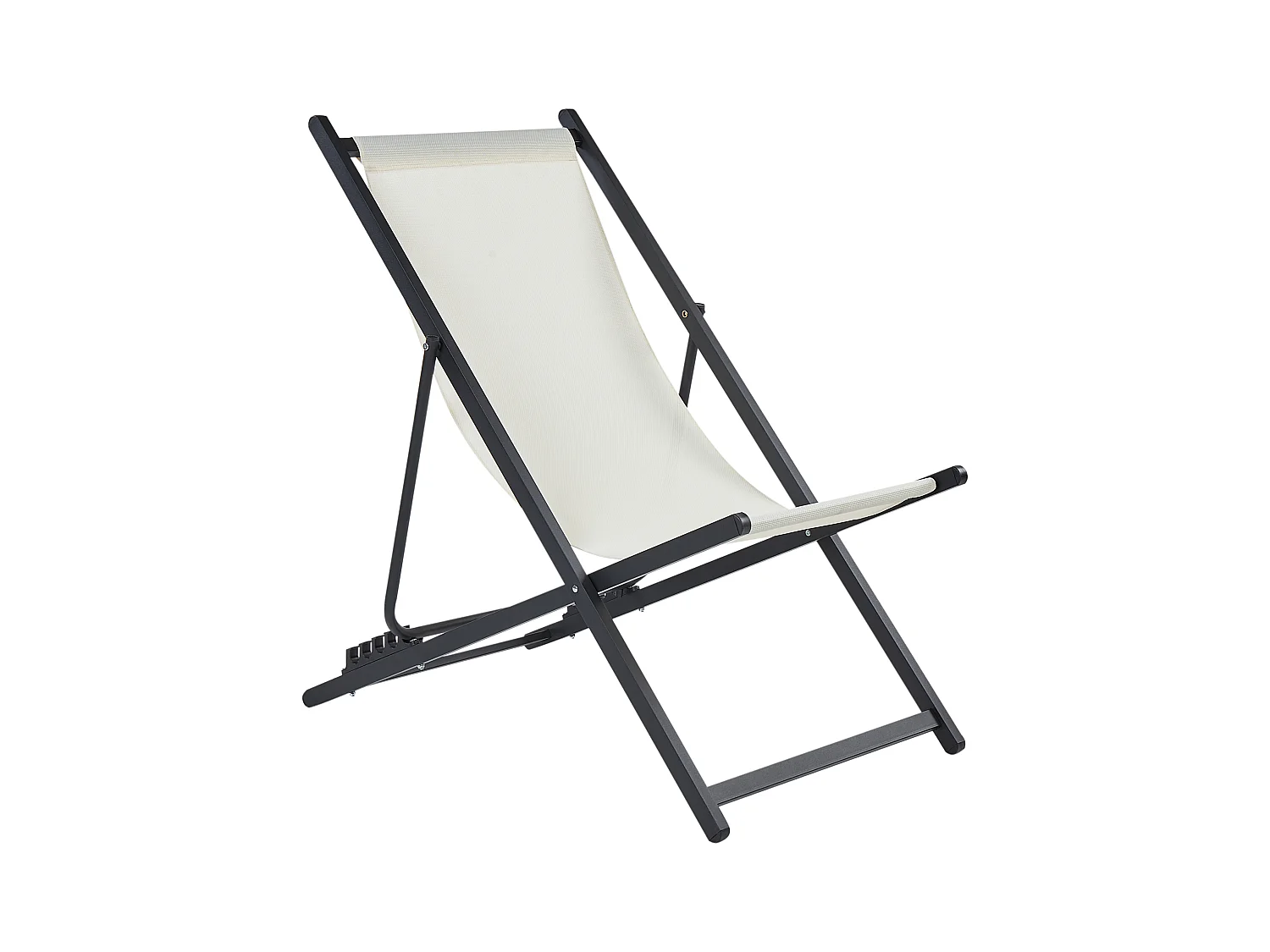 Inklapbare ligstoel LOCRI II Metaal Lichtbeige