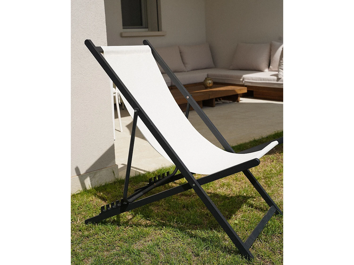 Chilienne pliante LOCRI II Métal Beige clair