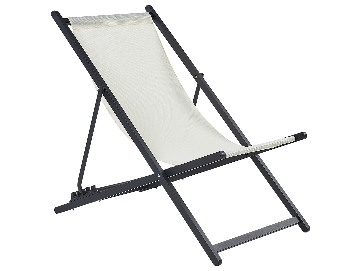 Folding Deck Chair LOCRI II Metal Light Beige