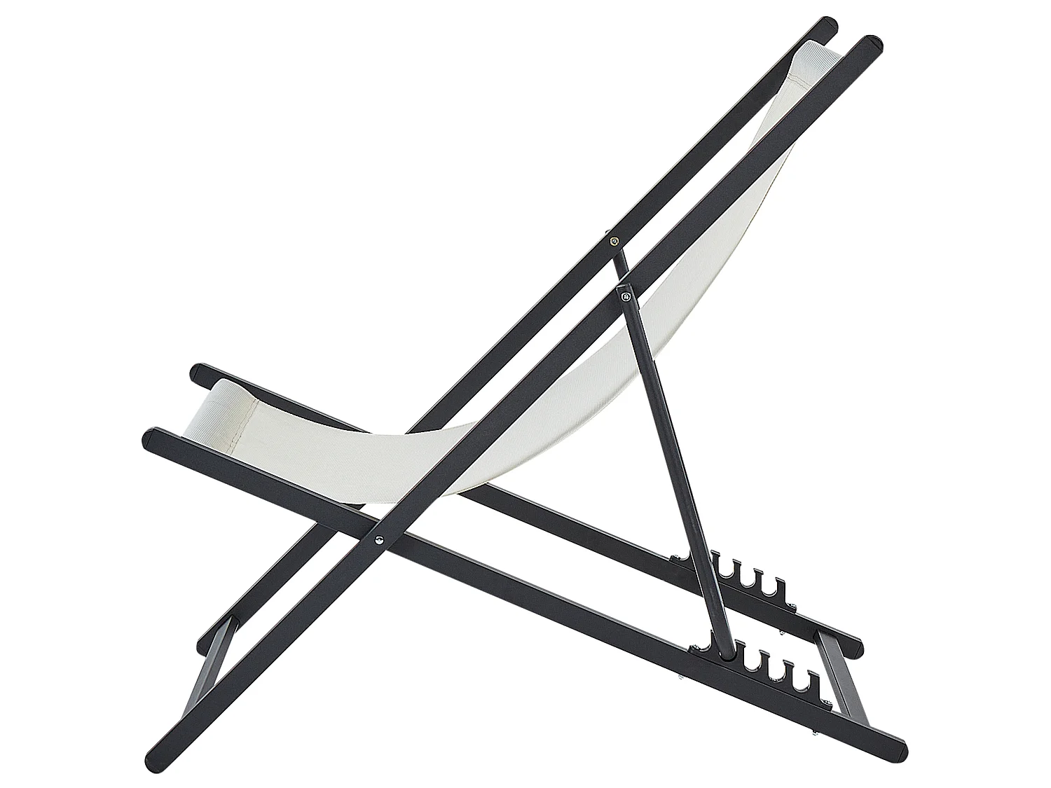 Folding Deck Chair LOCRI II Metal Light Beige