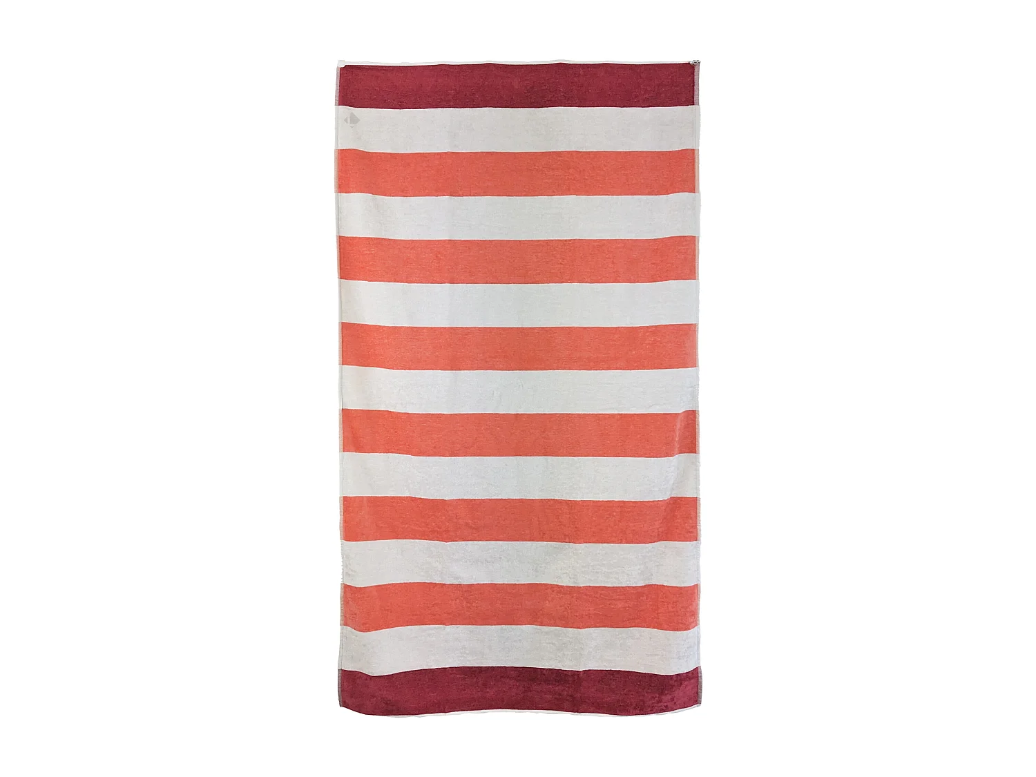 Drap de plage en velours de coton 100x180 cm PALLANTE orange à rayures