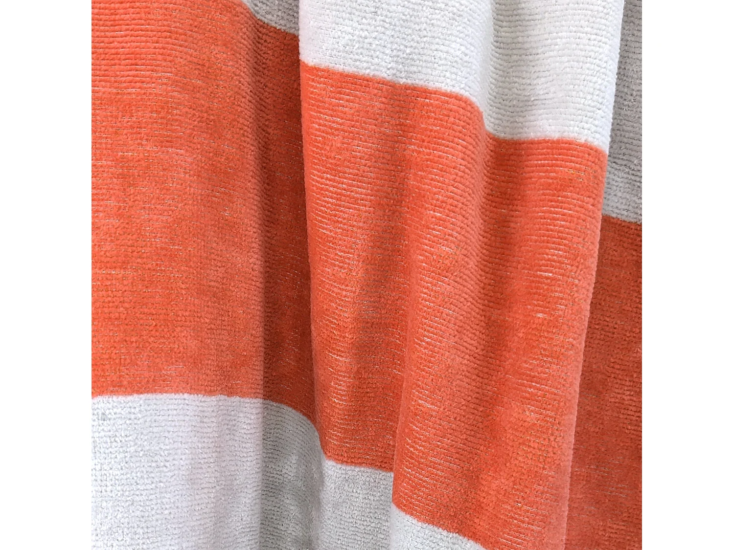Drap de plage en velours de coton 100x180 cm PALLANTE orange à rayures