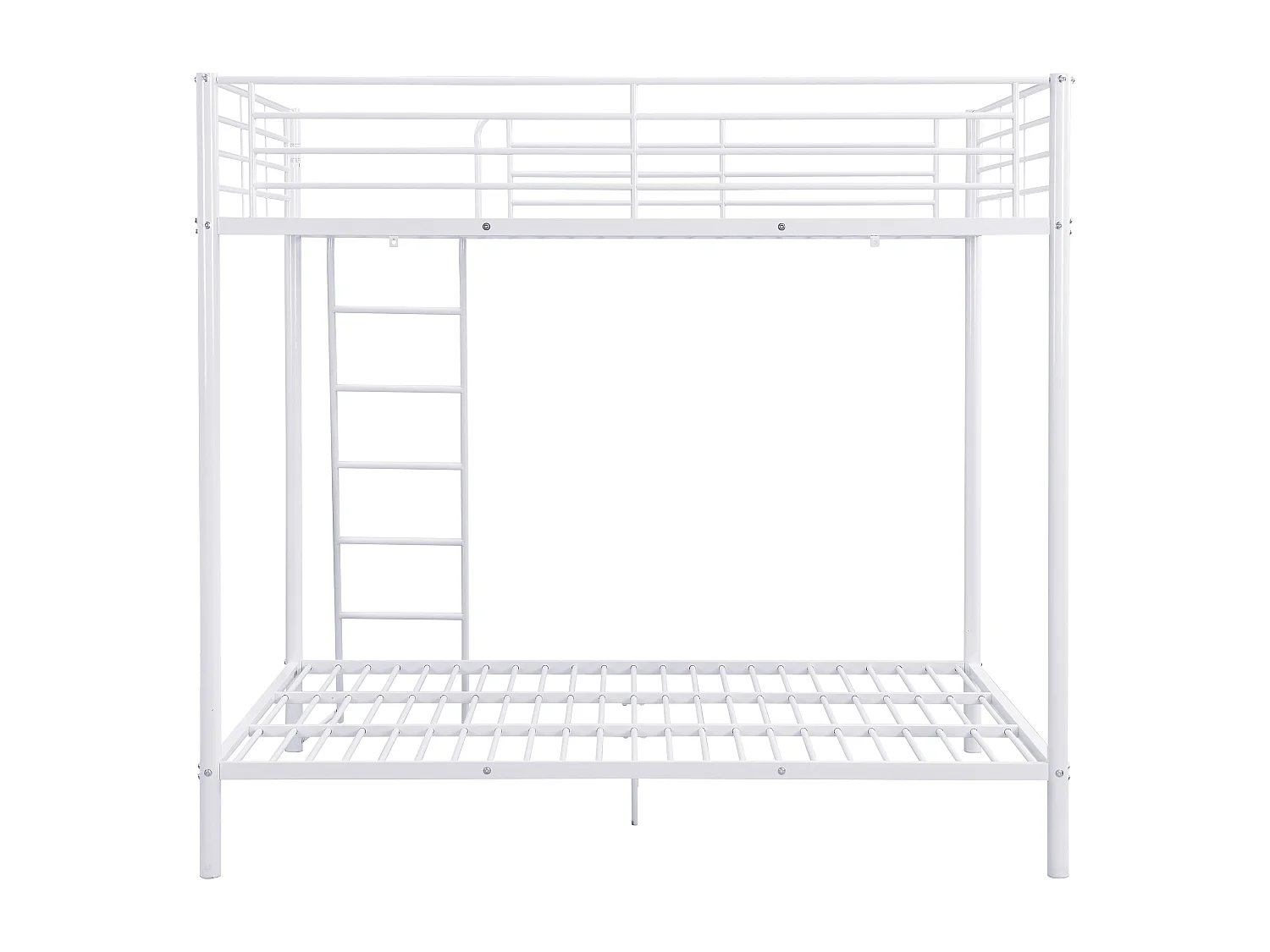 Letto a castello 2 x 140 x 190 cm Metallo Bianco - GEMINI